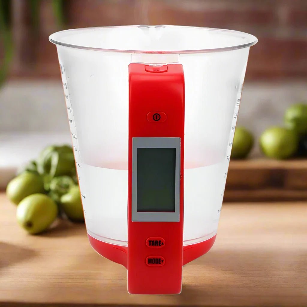 Balance de Cuisine - ElectronicCups™ - Rouge - Accessoire de Cuisine