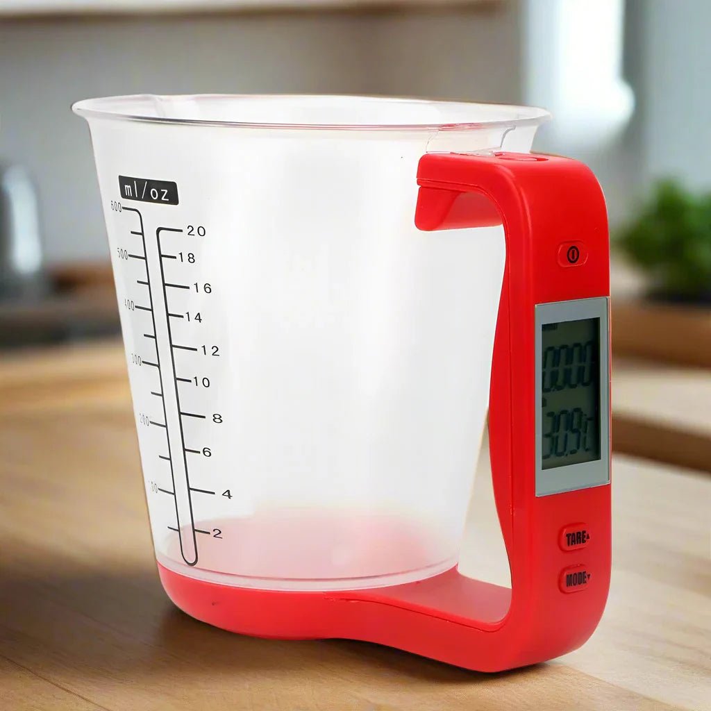 Balance de Cuisine - ElectronicCups™ - Rouge - Accessoire de Cuisine