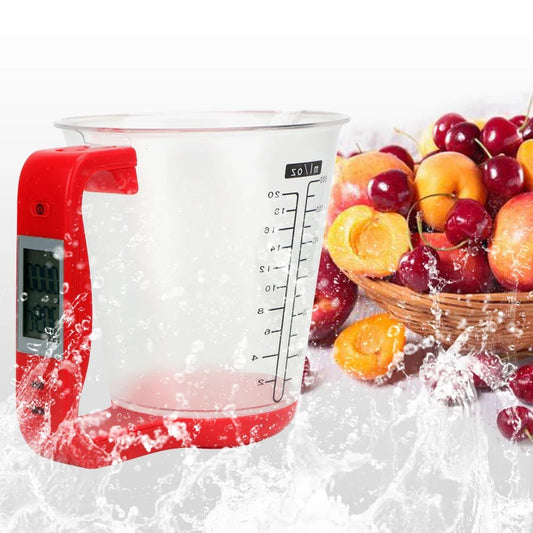 Balance de Cuisine - ElectronicCups™ - Rouge - Accessoire de Cuisine